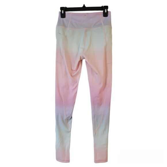 Victoria’s Secret High Rise Pastel Rainbow Side Pockets Yoga Pants Leggings Sz 8 - Picture 4 of 9